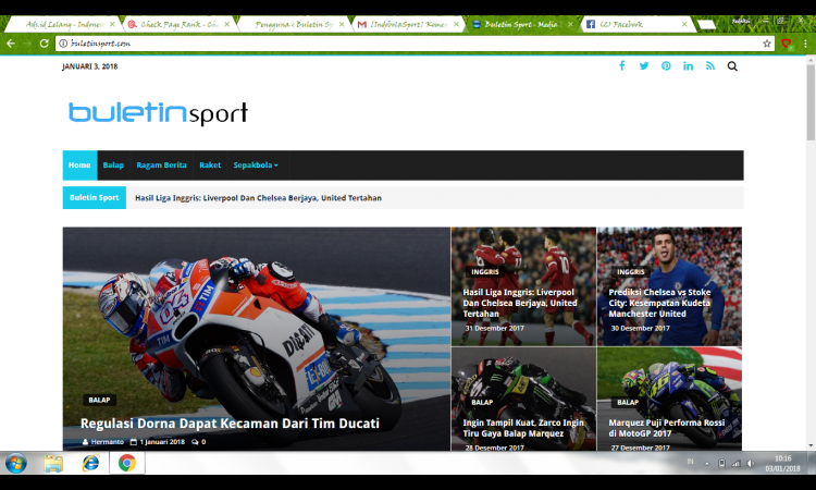 Website Google News Niche Sport/Olahraga