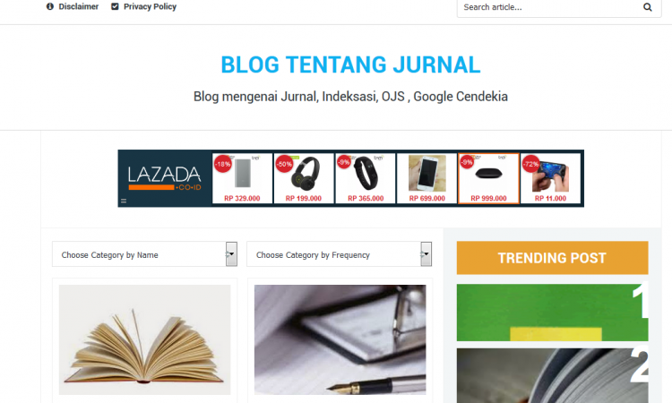 Blog mengenai Jurnal, Indeksasi, OJS , Google Cendekia