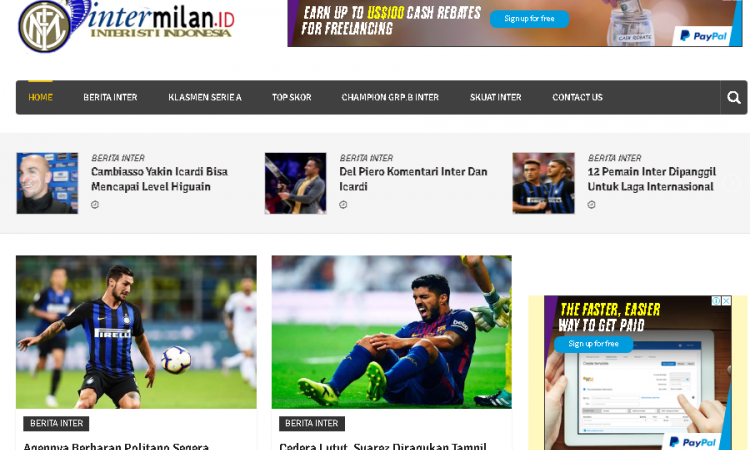 Website Klub Inter Milan